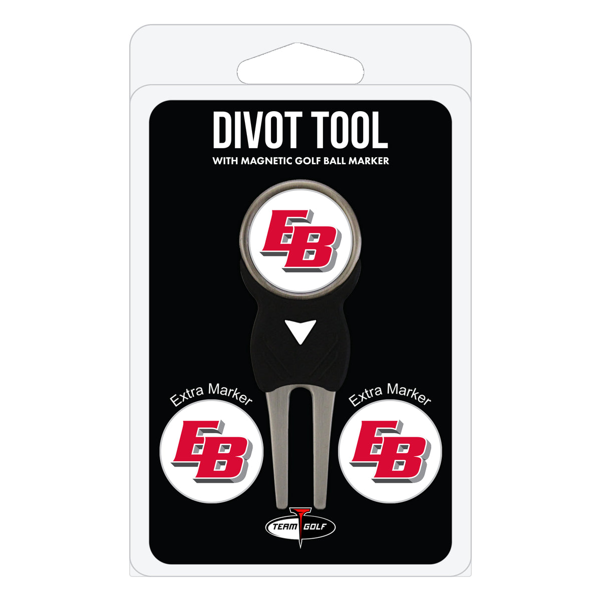 Cal State East Bay Pioneers divot repair tool and three ball markers