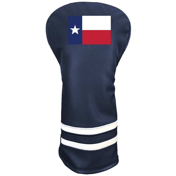 Texas Flag vintage driver color printed golf headcover