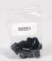 Black .335 wood ferrule, 1/2-inch style with .540-inch height, supplied in a 12-pack
