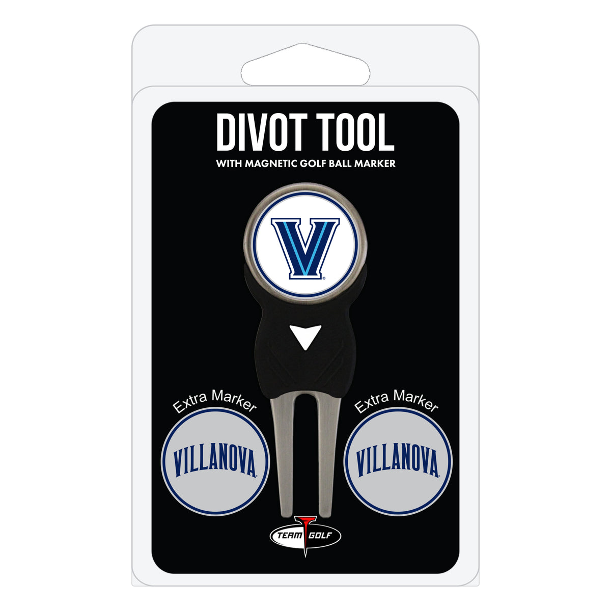 Villanova Wildcats divot repair tool and three ball markers
