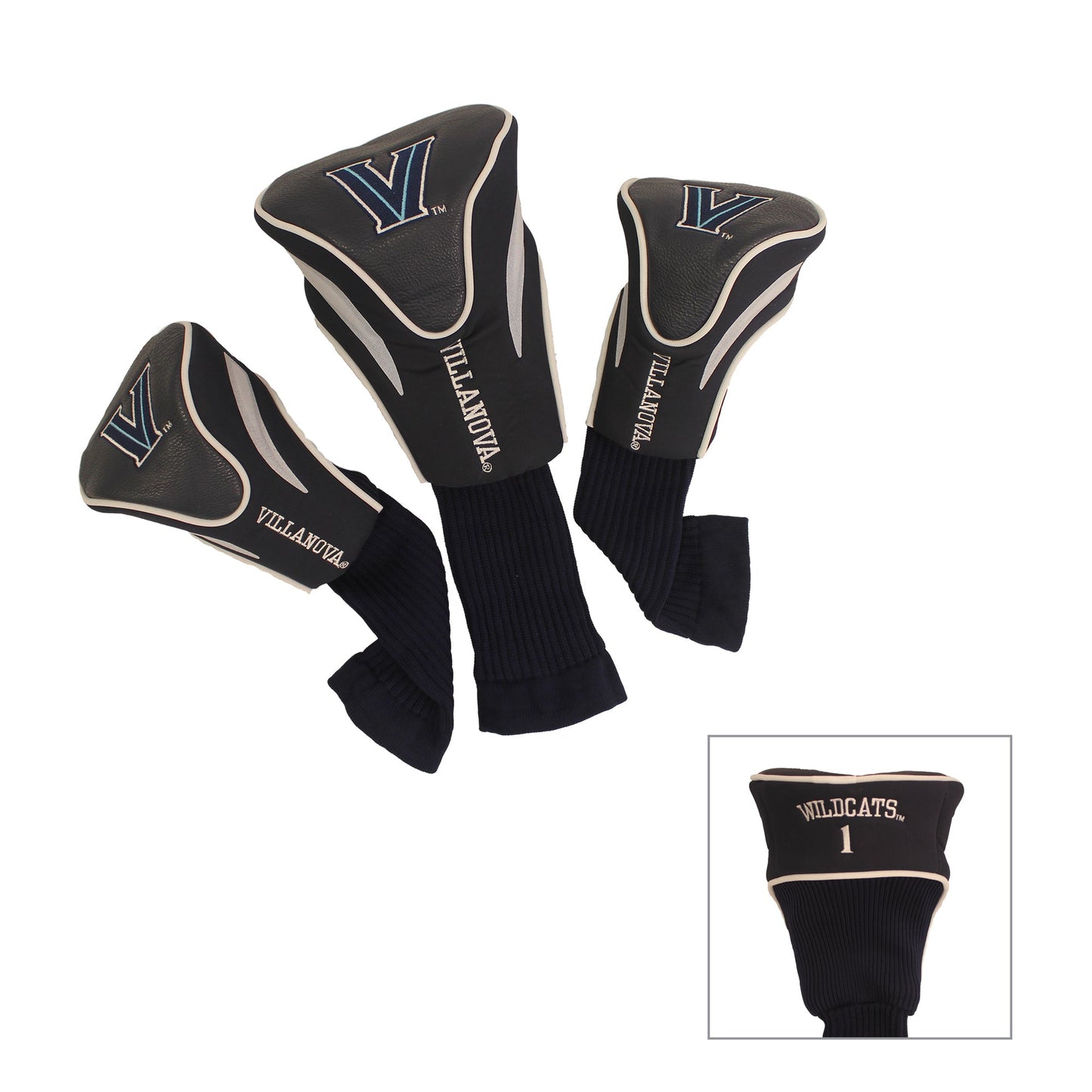 Villanova Wildcats 3 Pack Contour Sock Headcovers - Club Rehab
