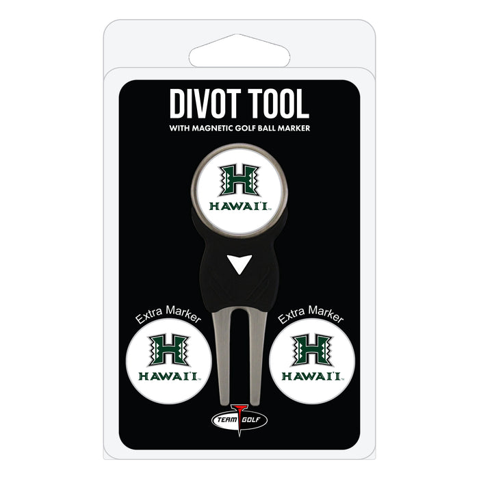 Hawaii Rainbow Warriors divot repair tool and three ball markers