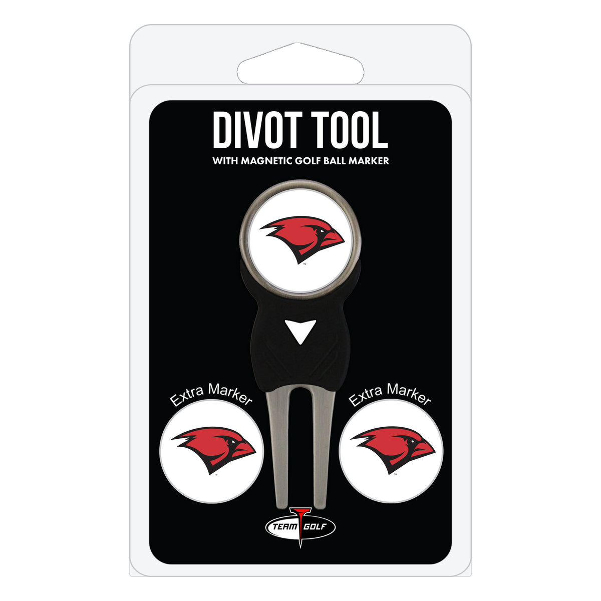 Incarnate Word Cardinals divot repair tool and three ball markers
