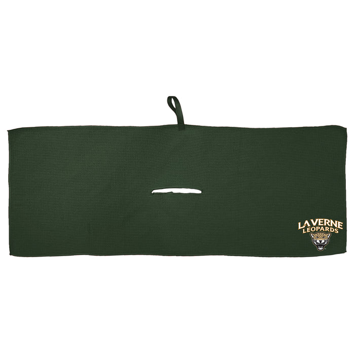 La Verne Leopards 16 x 40 microfiber golf towel with team logo