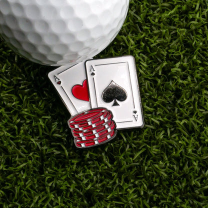 Big Pair of Aces Ball Marker