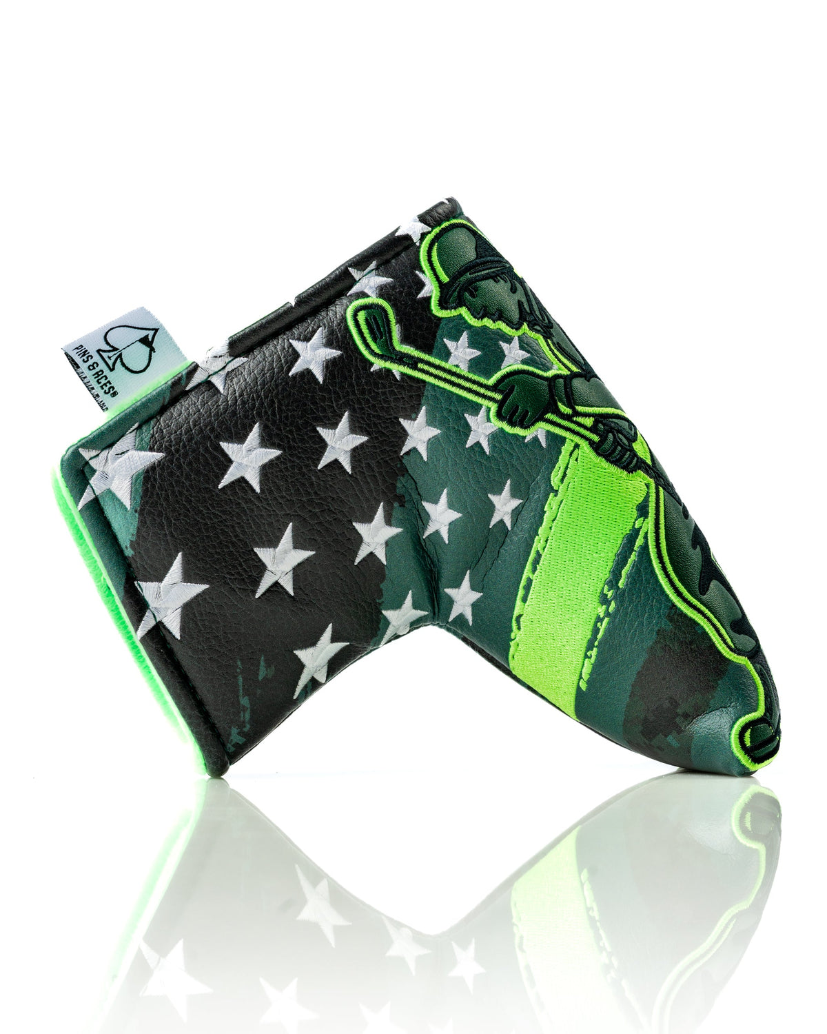 Army Man blade putter headcover showing star-patterned side