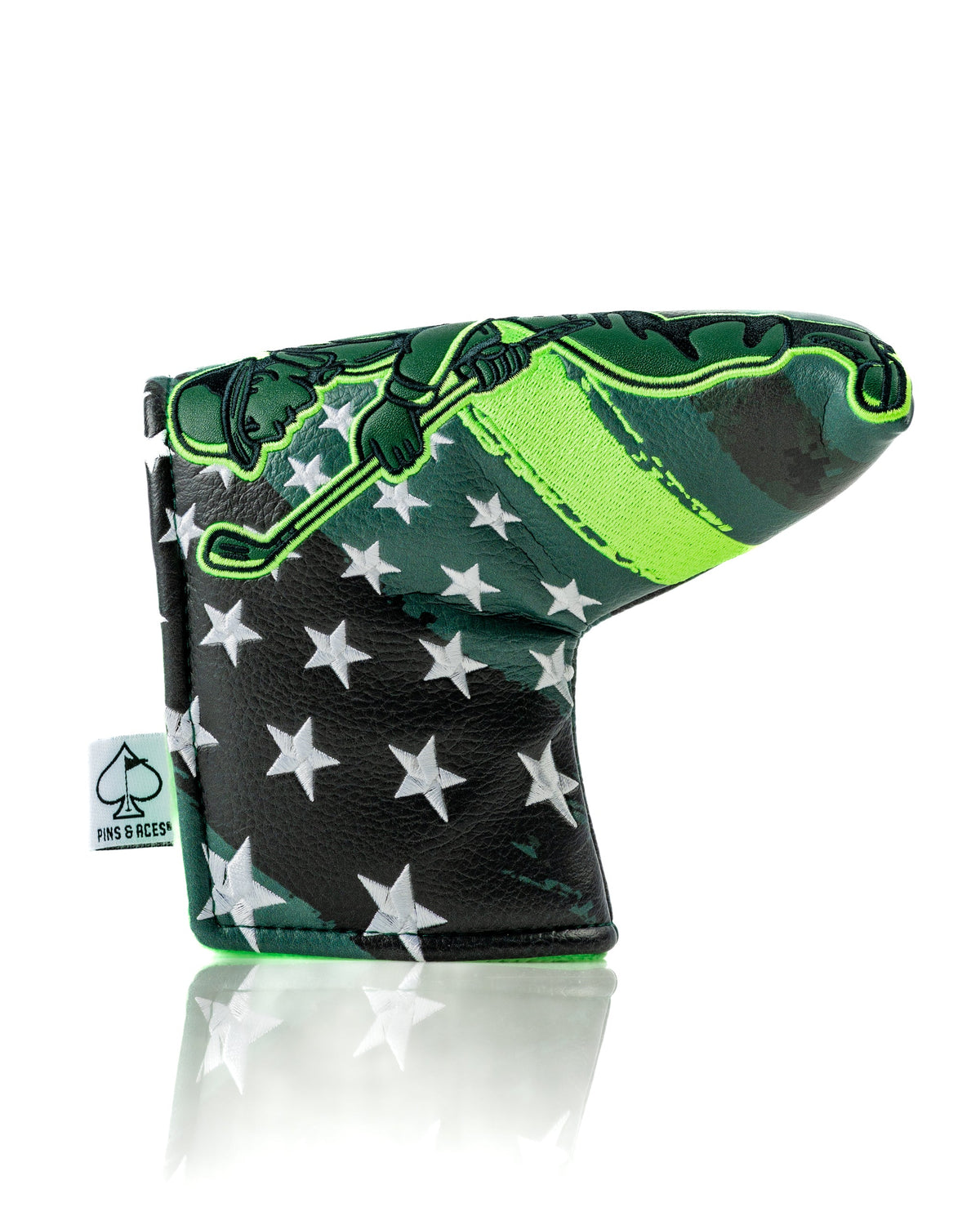 Army Man blade putter headcover with stars and toy-soldier design
