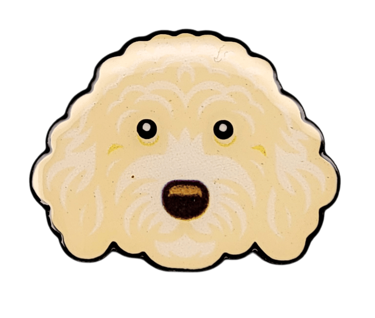 Blonde Doodle Dog Ball Marker & Hat Clip