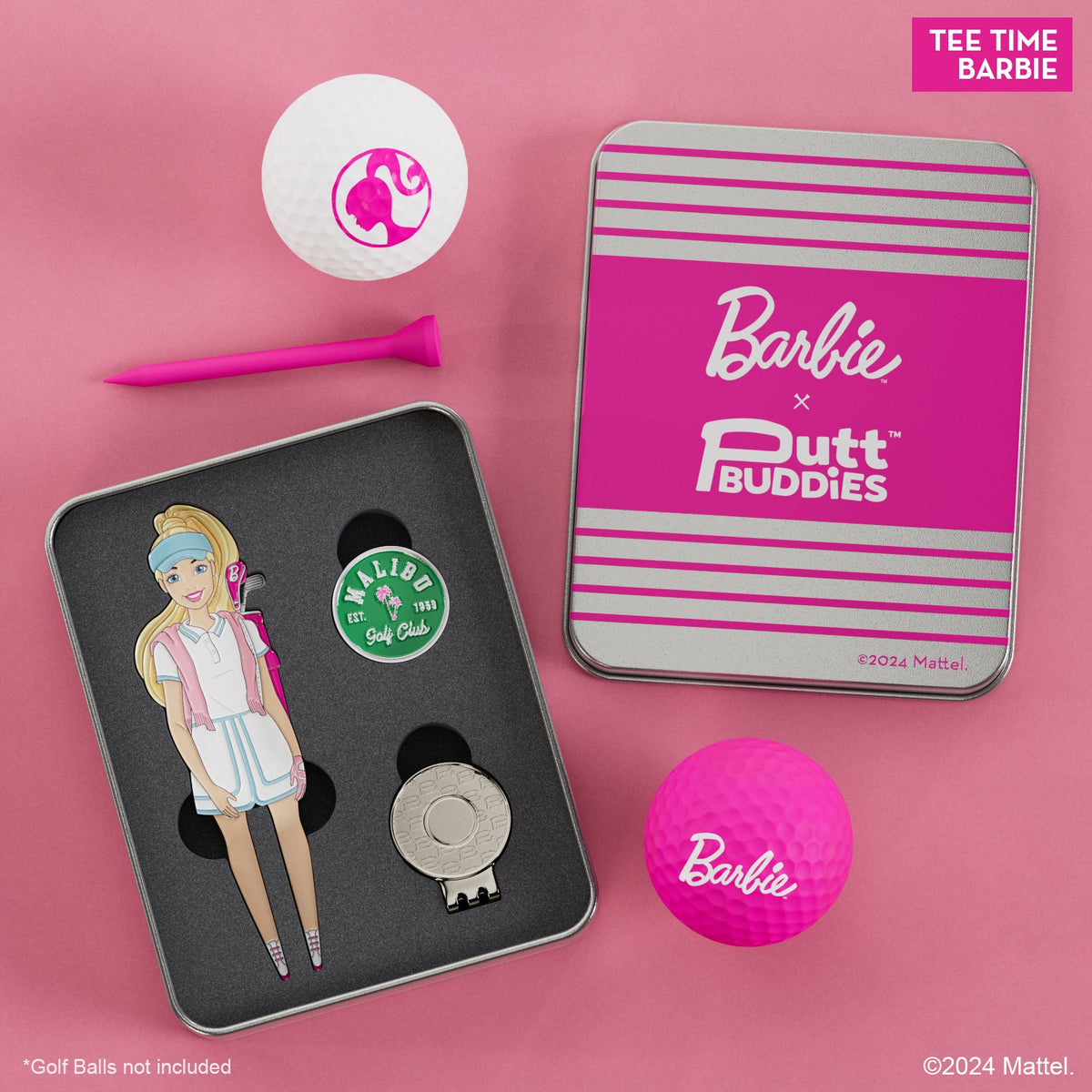 Tee Time Barbie Divot Tool with Malibu GC Ball Marker