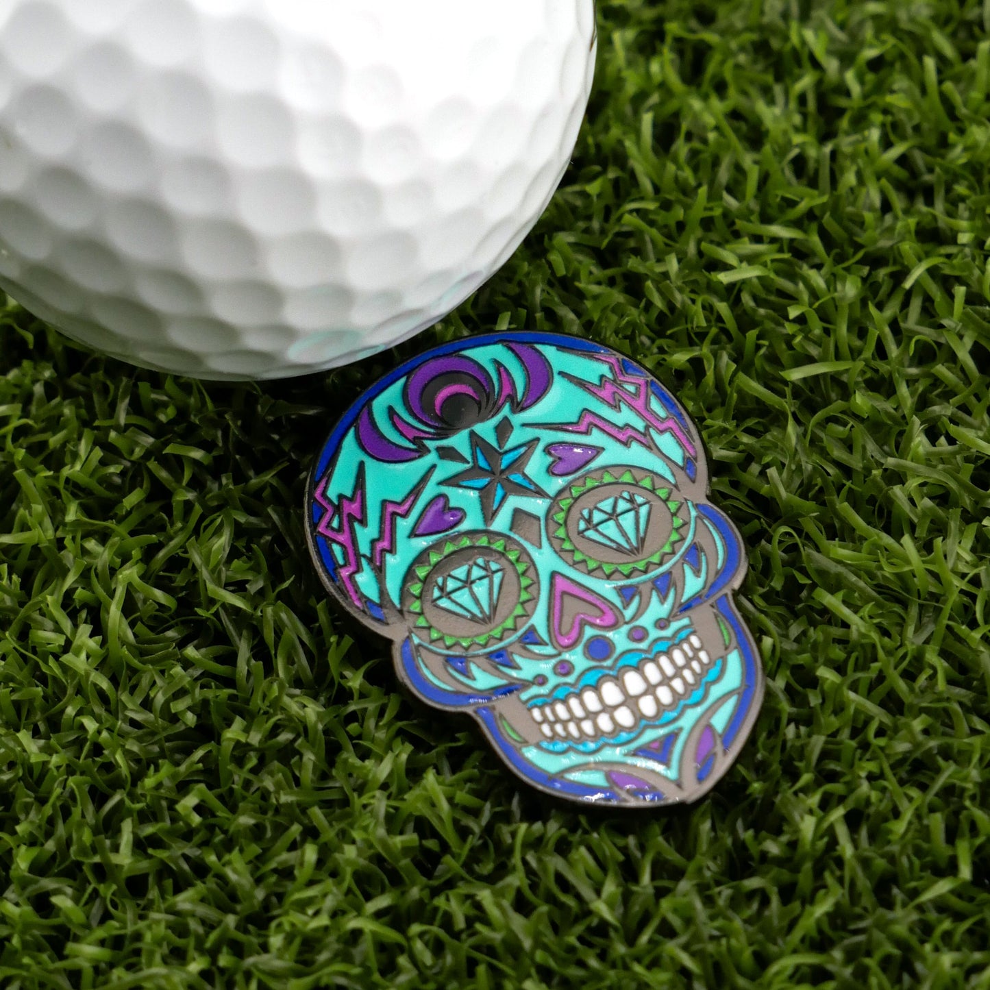 Moon & Rest Sugar Skull Ball Marker