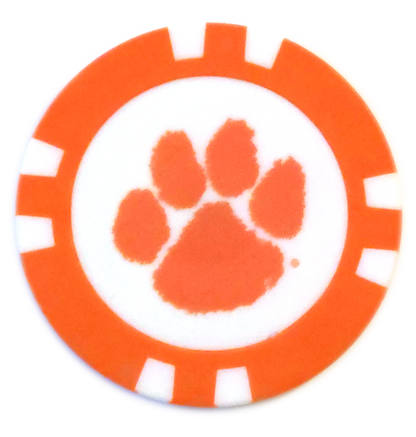 Officially Licensed Clemson Tigers Poker Chip Ball Marker