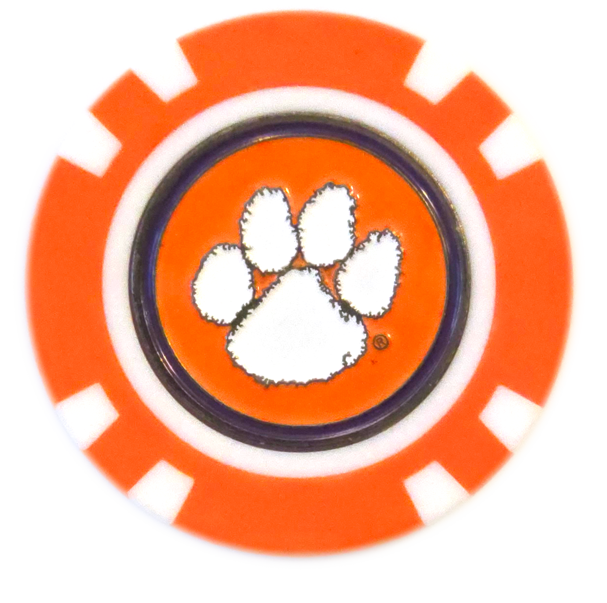 Officially Licensed Clemson Tigers Poker Chip Ball Marker