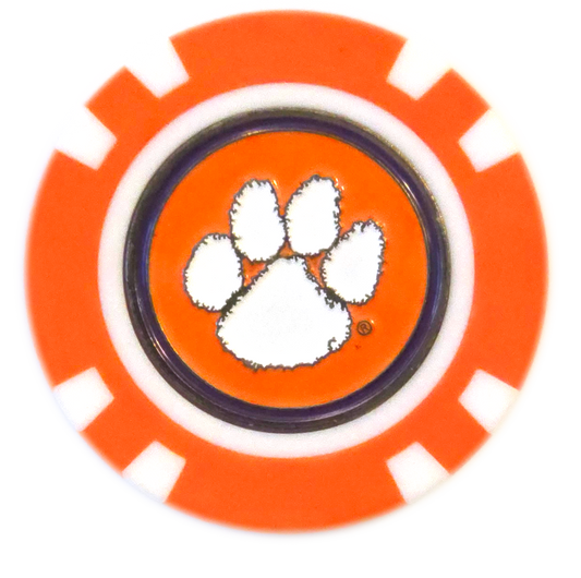 Officially Licensed Clemson Tigers Poker Chip Ball Marker