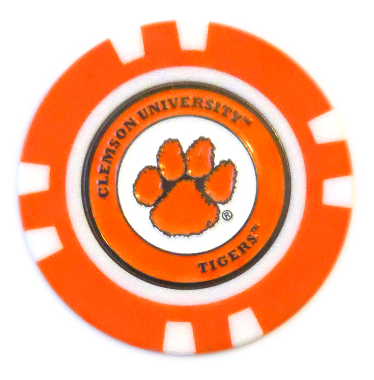 Officially Licensed Clemson Tigers Poker Chip Ball Marker