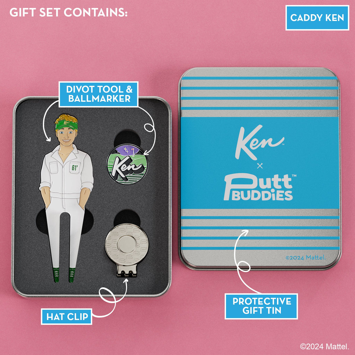 'Caddy Ken' Divot Tool and Golf Ball Marker Set