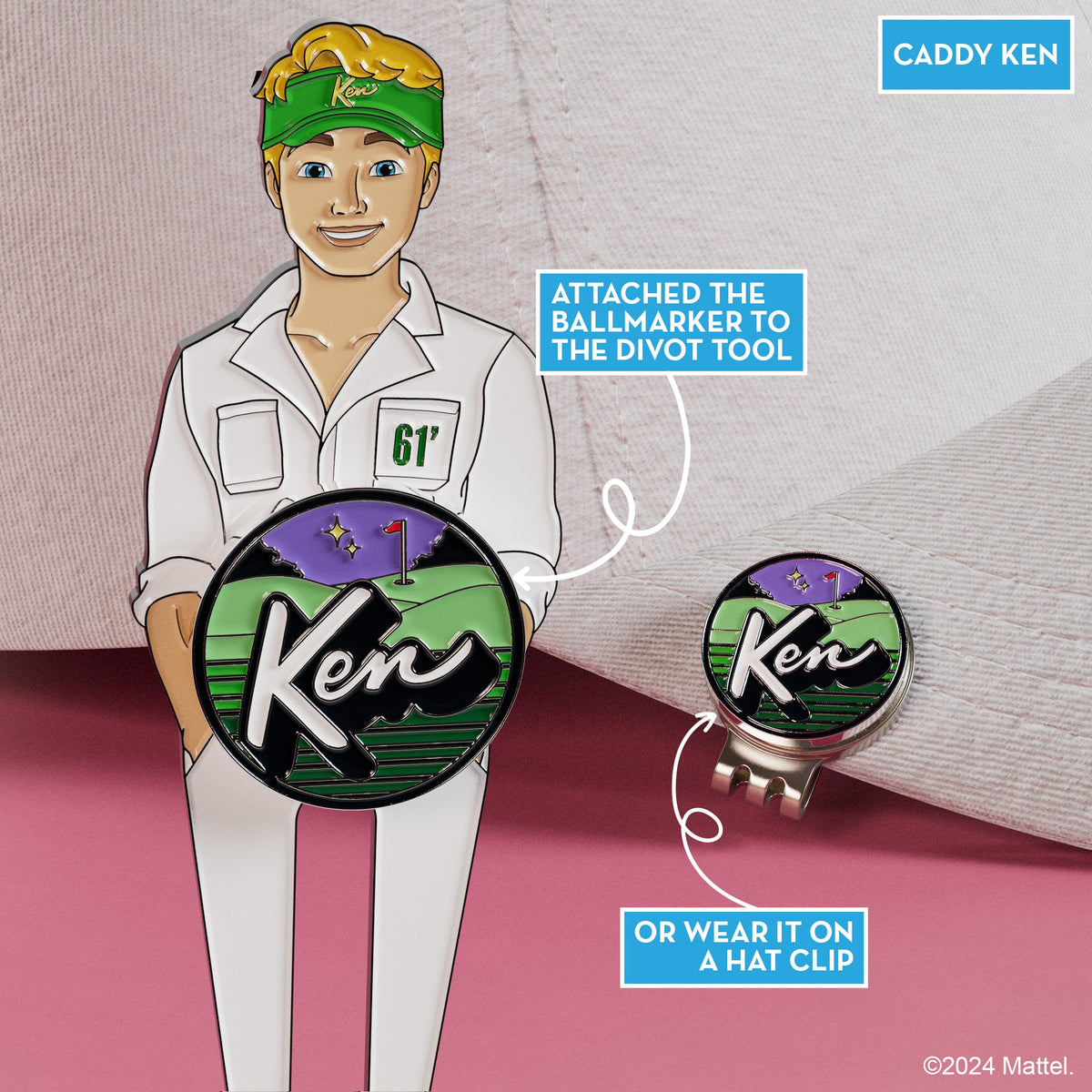 'Caddy Ken' Divot Tool and Golf Ball Marker Set