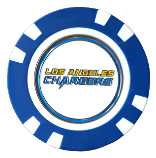 Officially Licensed Los Angeles Chargers Poker Chip Ball Marker