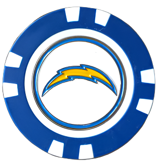 Officially Licensed Los Angeles Chargers Poker Chip Ball Marker