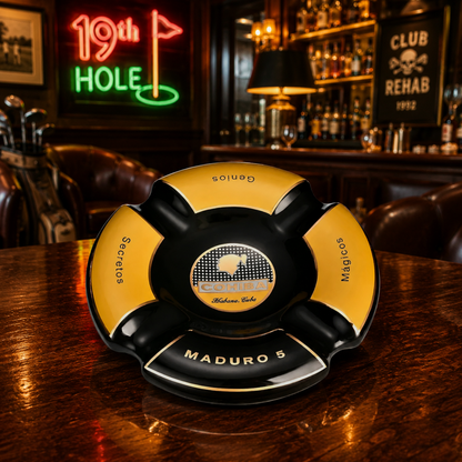 Maduro 5 Round Ceramic Cigar Ashtray