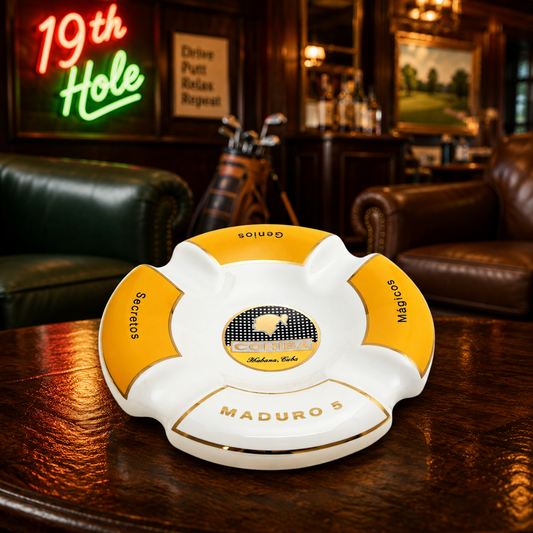 Maduro 5 Round Ceramic Cigar Ashtray
