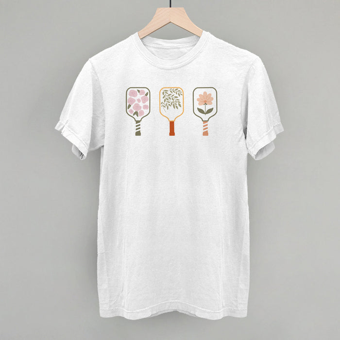 Floral Pickleball Paddles Graphic Tees & Sweatshirts