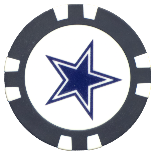 Officially Licensed Dallas Cowboys Poker Chip Ball Marker