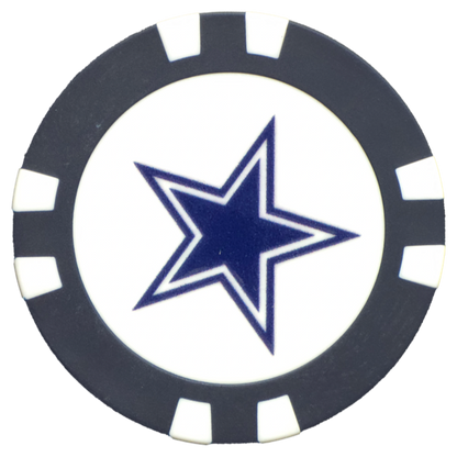 Officially Licensed Dallas Cowboys Poker Chip Ball Marker