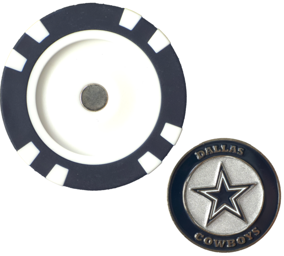 Officially Licensed Dallas Cowboys Poker Chip Ball Marker