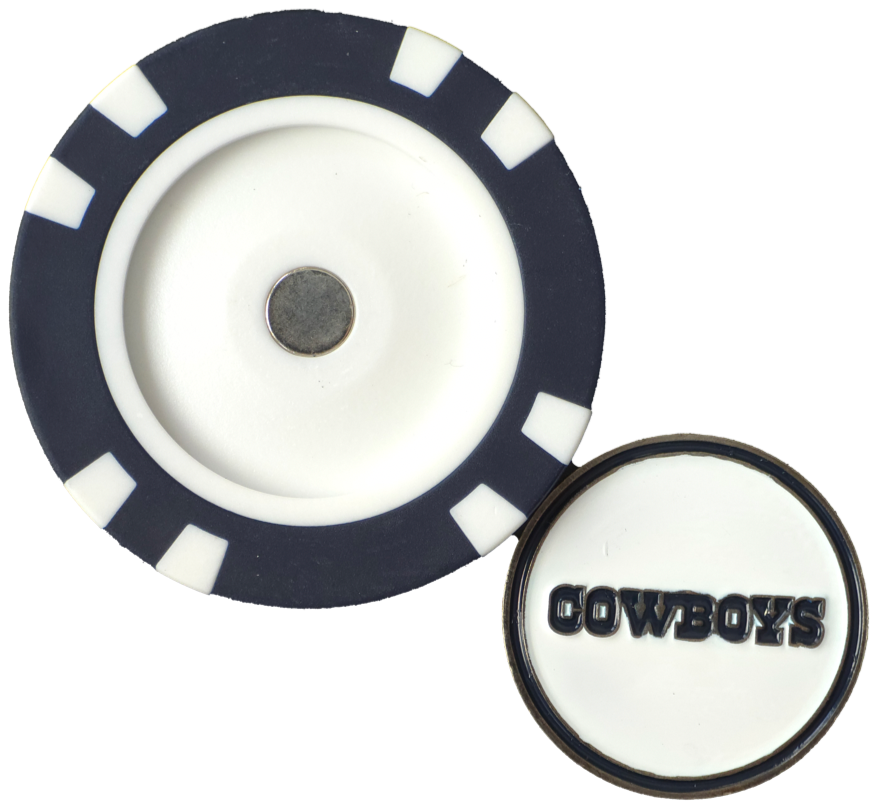 Officially Licensed Dallas Cowboys Poker Chip Ball Marker