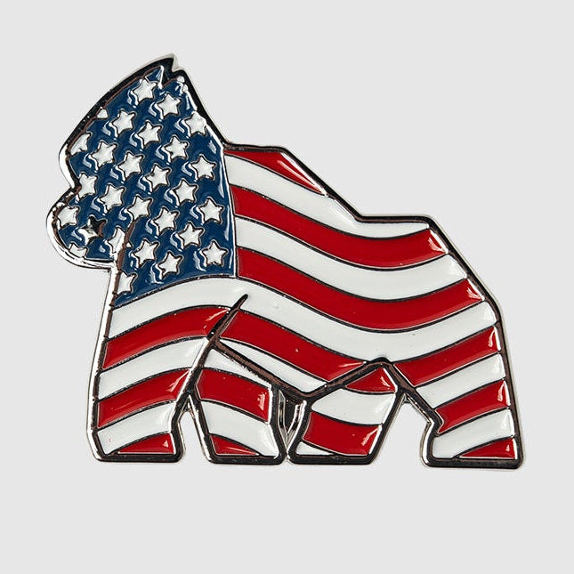 American Flag Gorilla Golf Ball Marker