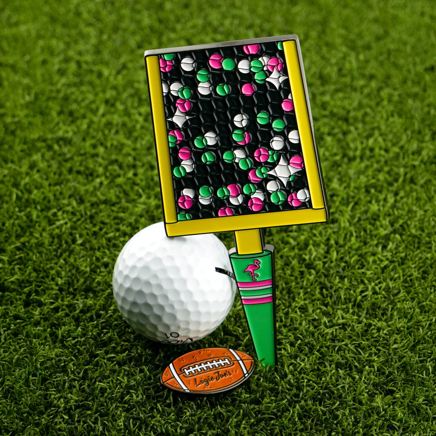 Field Goal Divot Tool + Removeable Football Ball Marker