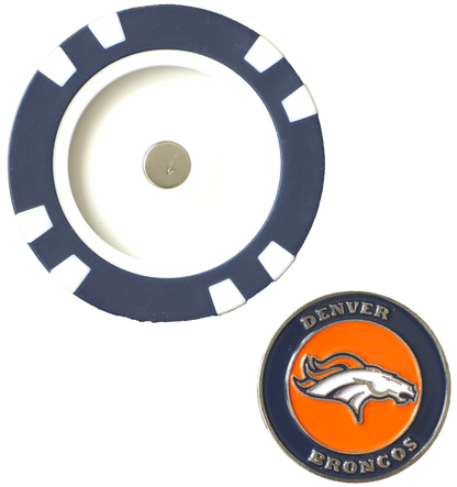 Officially Licensed Denver Broncos Poker Chip Ball Marker