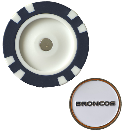 Officially Licensed Denver Broncos Poker Chip Ball Marker