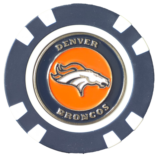 Officially Licensed Denver Broncos Poker Chip Ball Marker