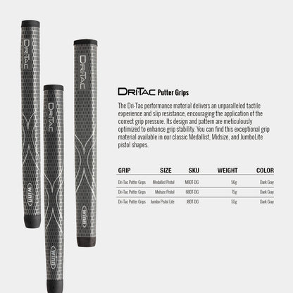 Winn Dri-Tac Putter Grip – Sticky Feel, Silky Rolls