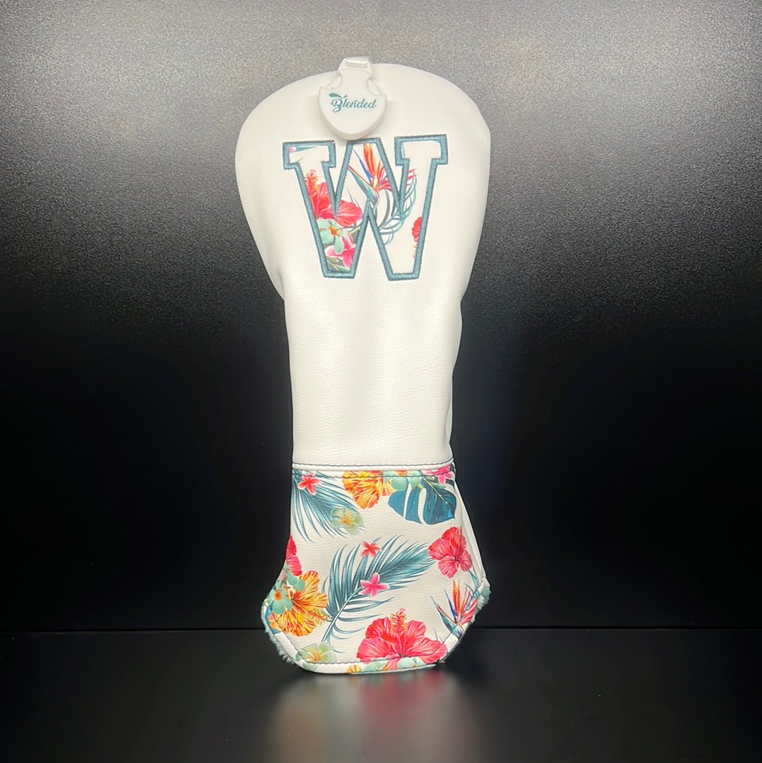Tropical Floral Print Headcover