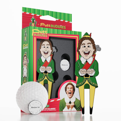 ELF x PuttBuddies - Buddy the Elf divot tool with SnowV1 Ball Marker