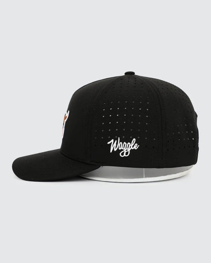 Waggle Original Snapback Hat - The GOAT (Black)