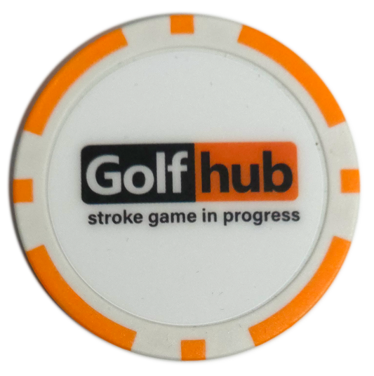 “Golfhub – Stroke Game in Progress” Golf Ball Marker Poker Chip