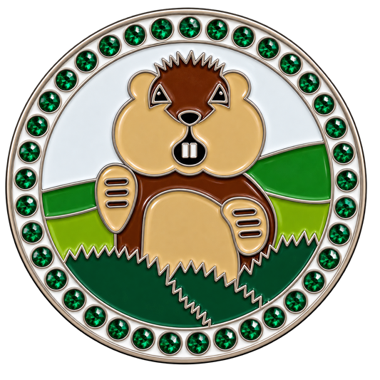 Dancing Gopher Crystal Ball Marker & Hat Clip