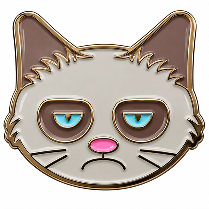 Grumpy Cat Ball Marker & Hat Clip