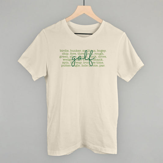 Golf Terms Script Graphic Apparel