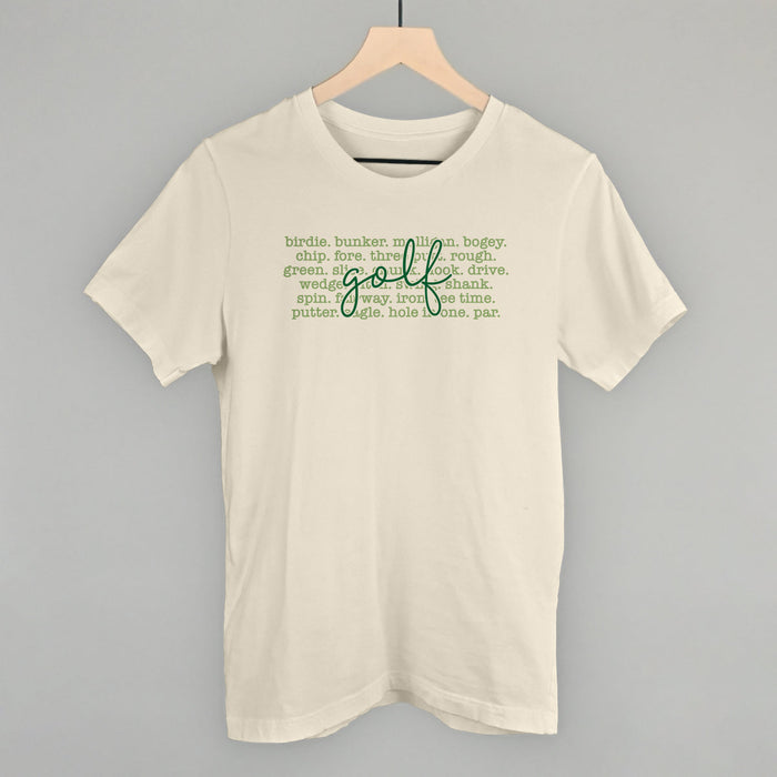 Golf Terms Script Graphic Apparel