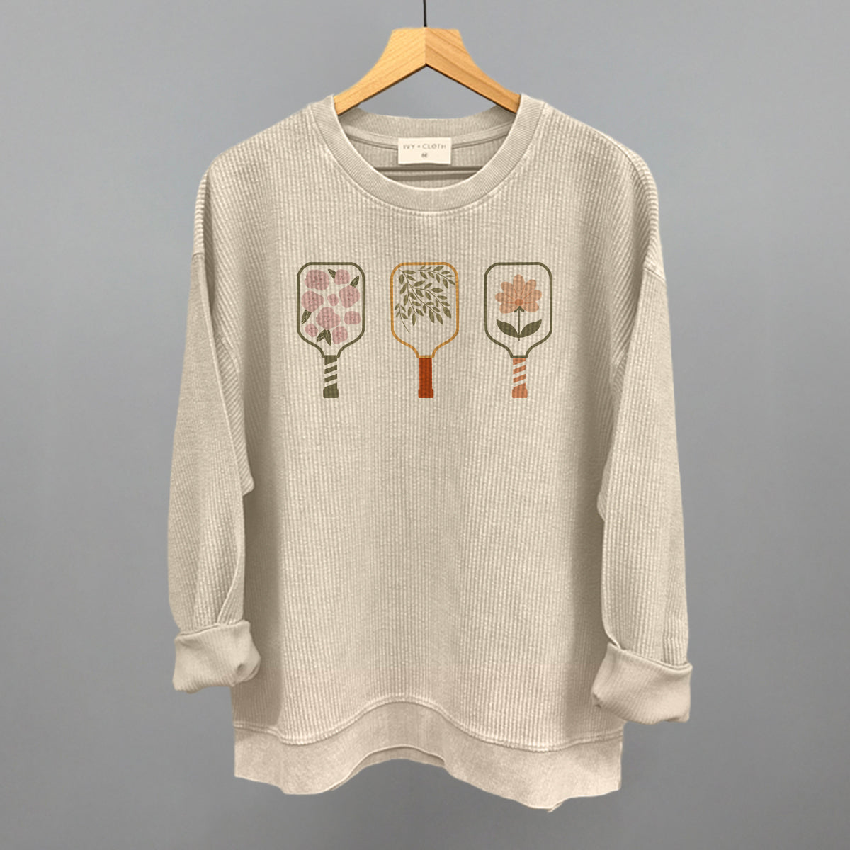 Floral Pickleball Paddles Graphic Tees & Sweatshirts - product detail 7