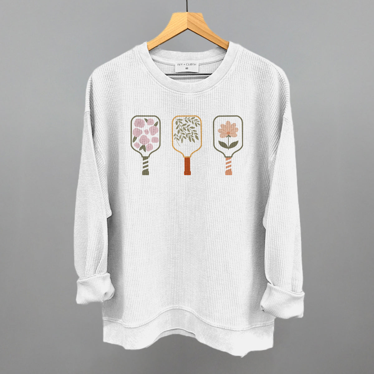 Floral Pickleball Paddles Graphic Tees & Sweatshirts - product detail 8
