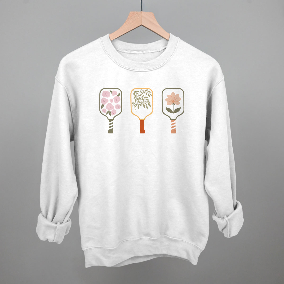 Floral Pickleball Paddles Graphic Tees & Sweatshirts - product detail 11