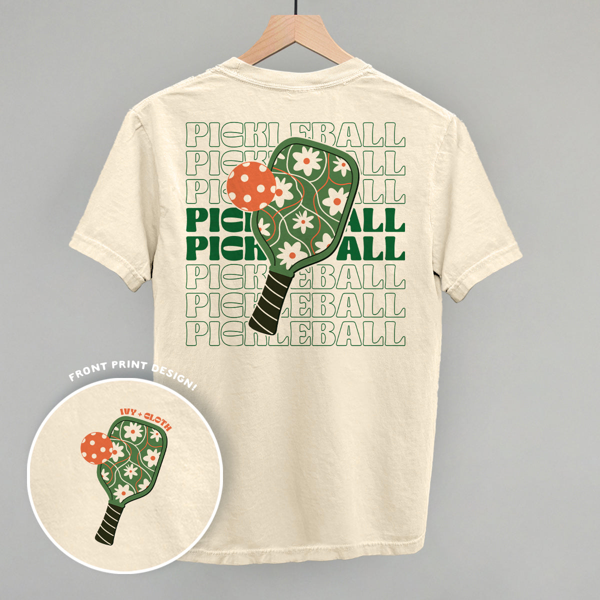 Pickleball Floral Back-Print Tees & Sweatshirts - product detail 2