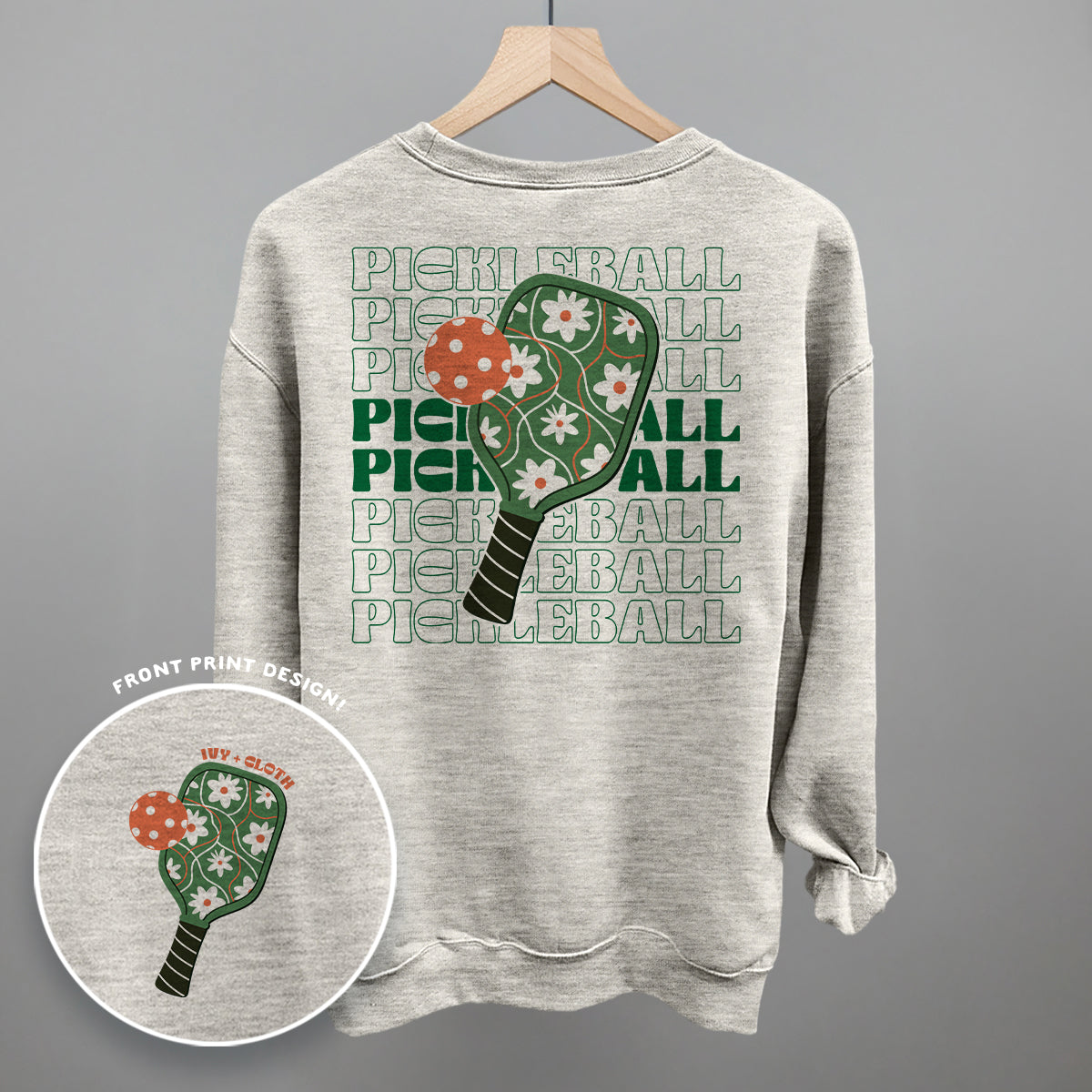 Pickleball Floral Back-Print Tees & Sweatshirts - product detail 5