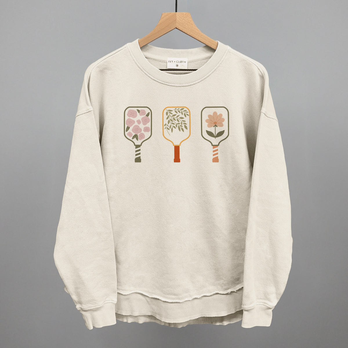Floral Pickleball Paddles Graphic Tees & Sweatshirts - product detail 5