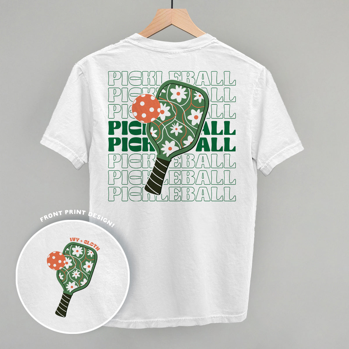 Pickleball Floral Back-Print Tees & Sweatshirts - product detail 3